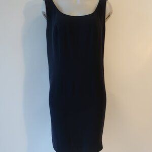 Womens Peggy Jennings Navy Blue Tank Sheath Dress Sz 16